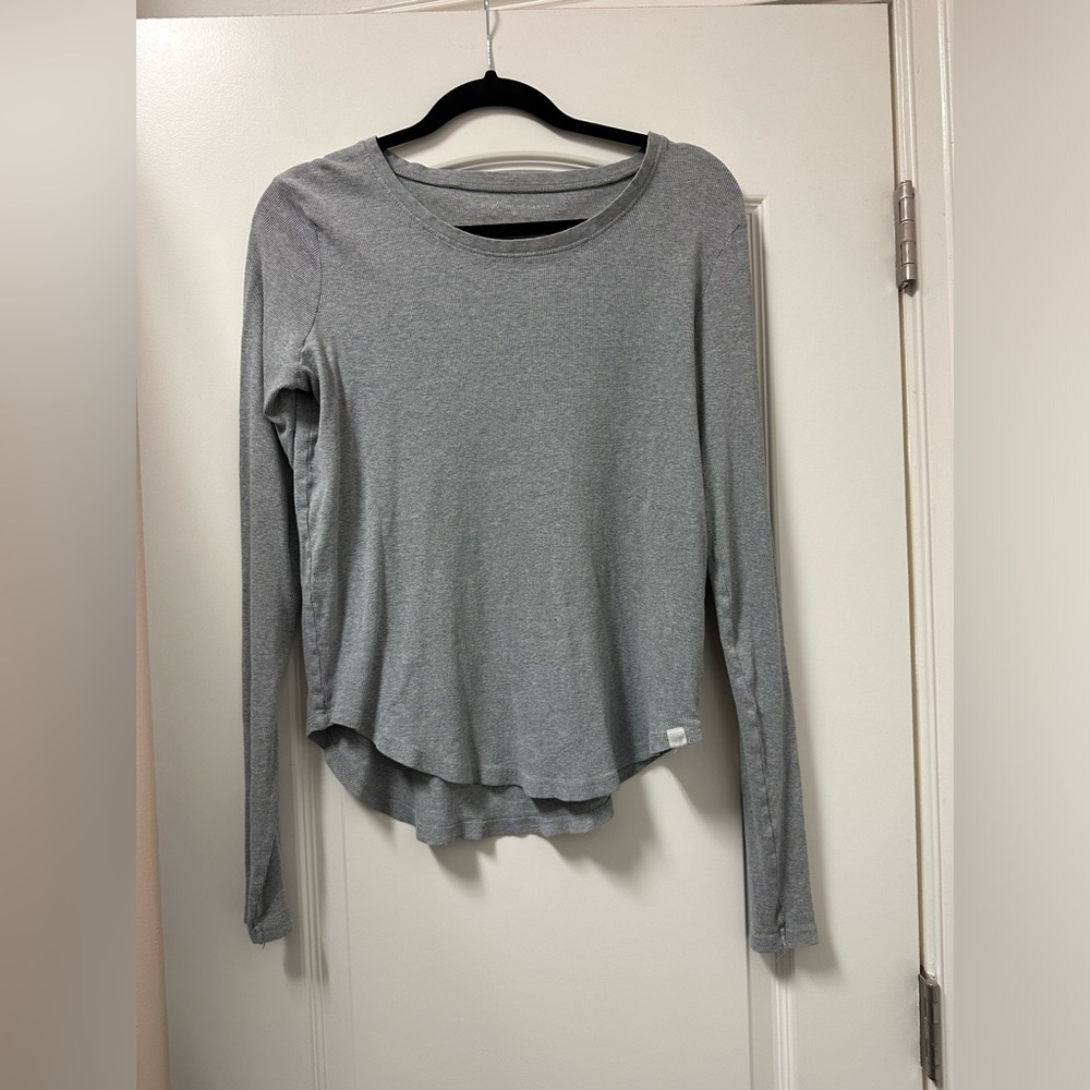 Burt’s bees size XS women’s gray 100% organic cotton thermal henley